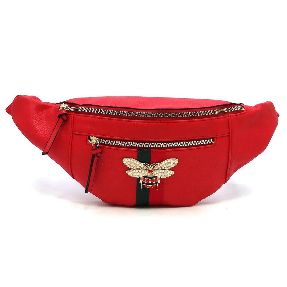 NEW ALBA HANDBAG women's trendy bee bag in red